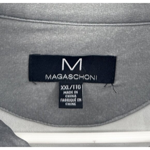 Magaschoni Men's 1/4 Zip Gray Long Sleeve Size XXL Pullover - Picture 2 of 4